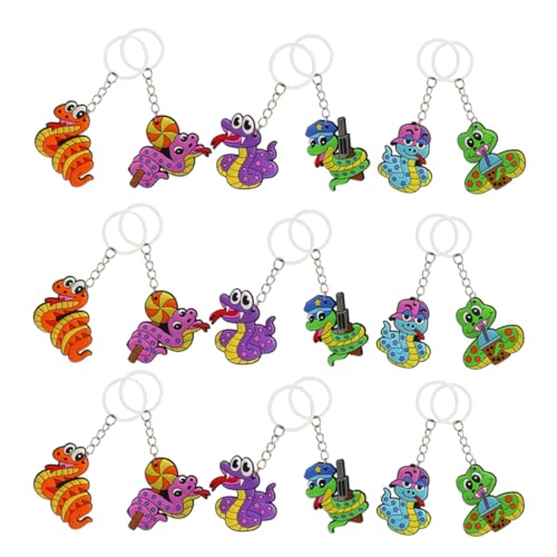 GALPADA 18 Stück Teiliges Niedliche Schlangen schlüsselanhänger Kreative Tieranhänger Kleine Schlüsselanhänger für Schulranzen als Mitgebsel für Kindergeburtstage und Partys GALPADA 18 Stück Teiliges Niedliche Schlangen schlüsselanhänger Kreative Tieranhänger Kleine Schlüsselanhänger für Schulranzen als Mitgebsel für Kindergeburtstage und Partys von GALPADA