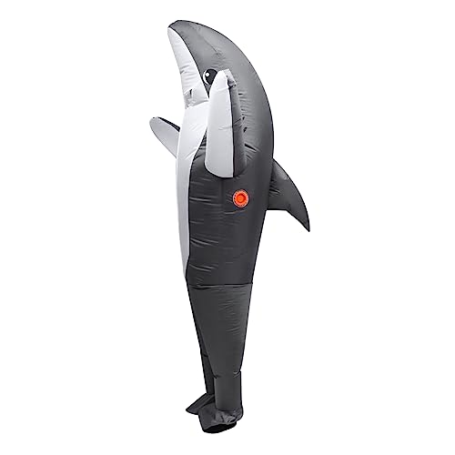 GALPADA 1Stk Dinosaurier aufblasbarer Anzug aufblasbarer Overall Cosplay-Kostüme Cosplay-Anzug Ganzkörper camoing aufblasbarer alien Performance-Kleidung aufblasbare Kleidung reinigen Grey von GALPADA