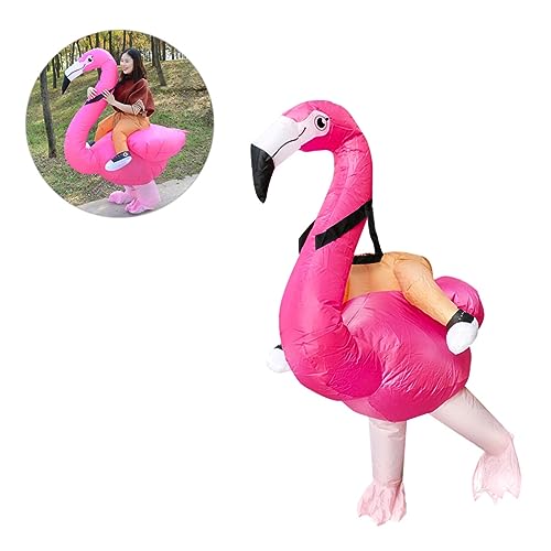 GALPADA 1Stk Flamingo-Kostüm Flamingo-Anzug Flamingo-Outfit Flamingo-Partykostüm Schlag Neon halloween costume halloween kleidung schicke Partykleidung Flamingo aufblasbare Kleidung Rosa von GALPADA