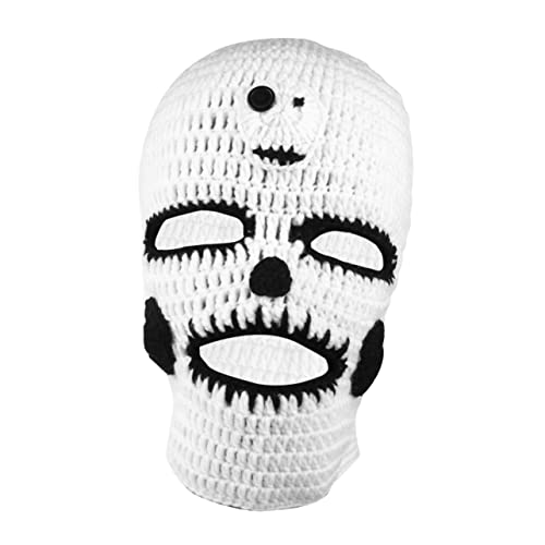 GALPADA 1Stk Halloween-Strickmütze Halloween-Cosplay-Maske Streich-Tool Halloween-Hut halloween kopfschmuck halloween kopfbedeckung Hut im Halloween-Stil gestrickte Mütze Garn Weiß von GALPADA