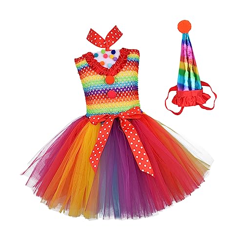 GALPADA 1Stk Regenbogen Kleid Set Tüllkleid für Mädchen Geburtstagsparty Tüllkleid Tutu-Kleid Tutu-Rock für Mädchen Vestidos kinderkleider kinderkleidung outfit Cosplay-Rock Kleid aus von GALPADA