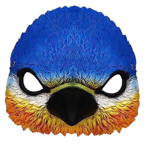 GALPADA 1stk Vogelkopfmaske Led-maske Gesicht Maskerade Karneval Vogelkopfbedeckung Karneval Verkleiden Zubehör Kostüm Masken Schreimaske Karneval Liefert Halloween Blue Pu-schaum von GALPADA