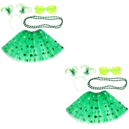 GALPADA 2 Sätze Festival Rock Set St. Patrick Day Sonnenbrille St Patricks Day Party Favors Grüne Anzüge Patrick-party-halskette St. Patricks Day Accessoire Patricks Day Halskette Abs von GALPADA