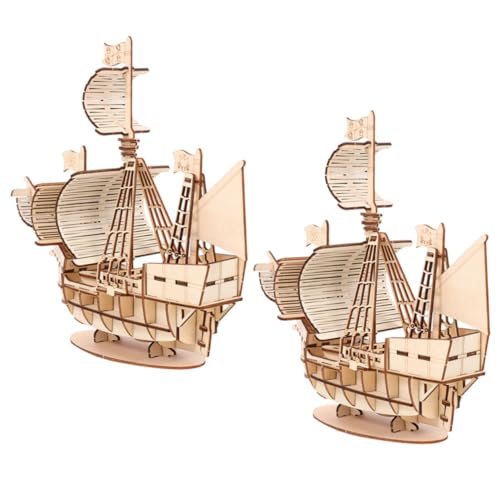 GALPADA 2 Sätze Holzpuzzle Segelboot DIY Bausatz für Erwachsene Vorgefertigte Teile Kindersicher Kreatives Lernspielzeug und Dekoratives Modell GALPADA 2 Sätze Holzpuzzle Segelboot DIY Bausatz für Erwachsene Vorgefertigte Teile Kindersicher Kreatives Lernspielzeug und Dekoratives Modell von GALPADA