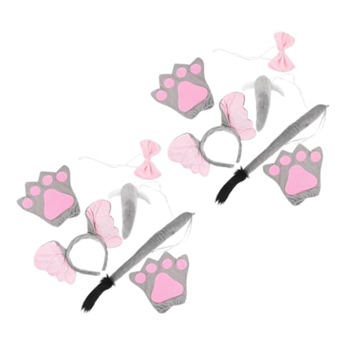 GALPADA 2 Sätze Kostüm Set für Teilig Plüsch Ohren Stirnband mit und Handschuhen Kuscheliges Tier Zubehör für Karneval Halloween Party Rollenspiel GALPADA 2 Sätze Kostüm Set für Teilig Plüsch Ohren Stirnband mit und Handschuhen Kuscheliges Tier Zubehör für Karneval Halloween Party Rollenspiel von GALPADA