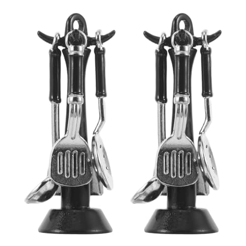 GALPADA 2 Sätze Miniatur Puppenhaus Küchenutensilien mit Spatel Suppenkelle und Sieb Realistische Mini Kochwerkzeuge aus Robustem Legierungsmaterial Stehend für Puppenhaus Dekoration und GALPADA 2 Sätze Miniatur Puppenhaus Küchenutensilien mit Spatel Suppenkelle und Sieb Realistische Mini Kochwerkzeuge aus Robustem Legierungsmaterial Stehend für Puppenhaus Dekoration und von GALPADA