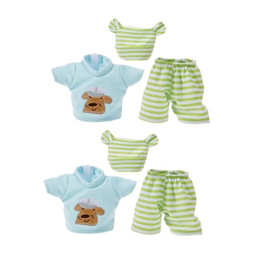GALPADA 2 Satz Puppenkleidung Gestreifte Baumwolle Outfits mit Hut Leichtes Spielzeugkleidungsset für Rollenspiele Kreative Verkleidung für Unterwegs und Puppenhäuser GALPADA 2 Satz Puppenkleidung Gestreifte Baumwolle Outfits mit Hut Leichtes Spielzeugkleidungsset für Rollenspiele Kreative Verkleidung für Unterwegs und Puppenhäuser von GALPADA