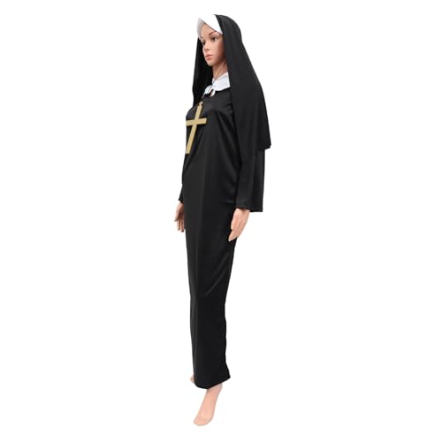 GALPADA 2 Sets Erwachsene Nonne Kostüm Halloween Party Ornamente Nonne Cosplay Halloween Party Kostüm Gesegnete Nonne Kostüm Halloween Nonne Kostüm Nonne Kleid Dekor Kreative Nonne von GALPADA