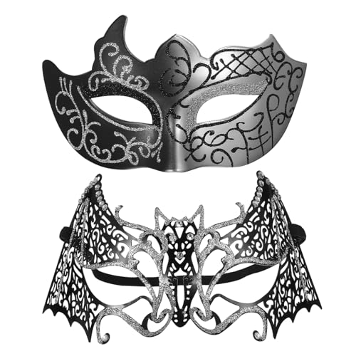 GALPADA 2 Stk Silberne Maske Cosplay-requisiten Maskerade-maske Für Party Party-maske Cosplay-maske Partyzubehör Requisite Für Partyfotografie Halloween-masken Maske Für Frauen Metall von GALPADA