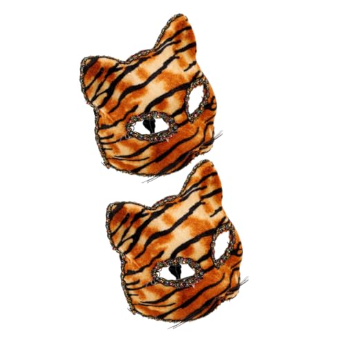 GALPADA 2 Stück Halloween Dekorative Maske Tiger Tier Halbmasken Für Cosplay Maske Tiermaske Für Maskerade Und Kostümpartys von GALPADA