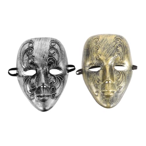 GALPADA 2 Stück Halloween Masken Make Up Requisiten Venezianische Requisiten Dekorative Brosche Retro Brosche Zubehör Maske Gebläse Schleife Dekoration Anzug Maske von GALPADA