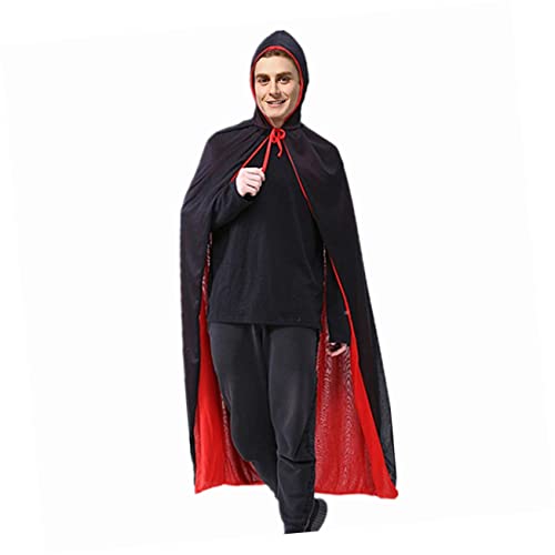 GALPADA 2 Teiliges Halloween Umhang Set Für Erwachsene Mit Kapuze Vampir Cape Mit Pumpkin Tasche Für Kostümparty Cosplay Und Karneval von GALPADA