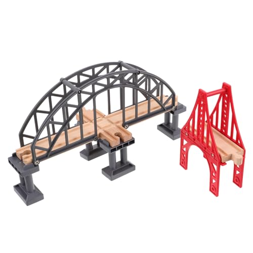 GALPADA 2 Stück Holzeisenbahn Brücke mit Stabilem Brückenpfeiler für Zugspielzeug Kompatibel mit Holzschienen Robustes Modell für Kreatives Layout und Interaktives Familienspiel GALPADA 2 Stück Holzeisenbahn Brücke mit Stabilem Brückenpfeiler für Zugspielzeug Kompatibel mit Holzschienen Robustes Modell für Kreatives Layout und Interaktives Familienspiel von GALPADA