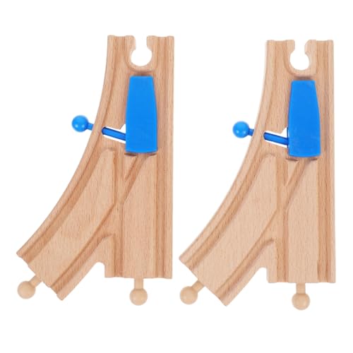 GALPADA 2 Stück Holzeisenbahn Weiche Set Holzgleis Zubehör für Motorische Entwicklung Fördernd Flexible Gleise Kompatibel mit Großen Marken Spielspaß und Lernspielzeug GALPADA 2 Stück Holzeisenbahn Weiche Set Holzgleis Zubehör für Motorische Entwicklung Fördernd Flexible Gleise Kompatibel mit Großen Marken Spielspaß und Lernspielzeug von GALPADA