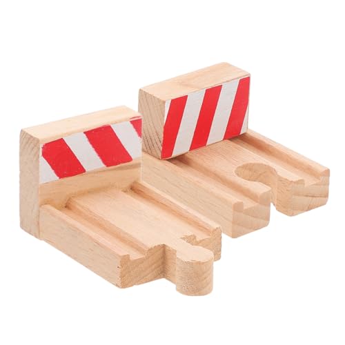 GALPADA 2 Stück Holzschiene Zugspielzeug Teiliges Stoppschiene Eisenbahn Zubehör DIY Holz Eisenbahnspielzeug für Kreatives und Motorische Entwicklung GALPADA 2 Stück Holzschiene Zugspielzeug Teiliges Stoppschiene Eisenbahn Zubehör DIY Holz Eisenbahnspielzeug für Kreatives und Motorische Entwicklung von GALPADA