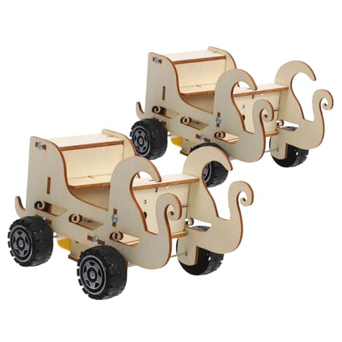 GALPADA 2 Stück Teiliges DIY Stem Holzauto Bausatz mit Fortschrittlichem Sound Sensor Voice Controlled Modellauto für Naturfreundliches Wissenschaftsspielzeug für Drinnen und Draußen GALPADA 2 Stück Teiliges DIY Stem Holzauto Bausatz mit Fortschrittlichem Sound Sensor Voice Controlled Modellauto für Naturfreundliches Wissenschaftsspielzeug für Drinnen und Draußen von GALPADA