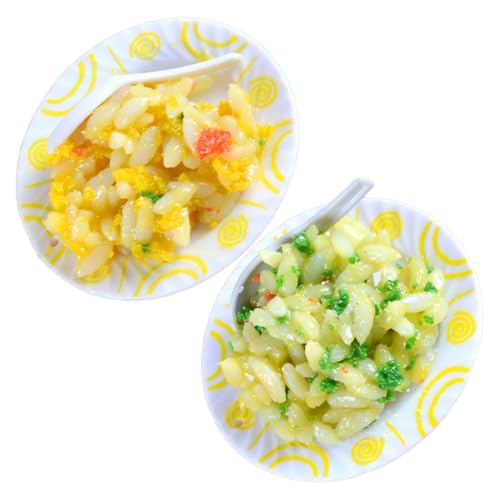 GALPADA 2 Stück Teiliges Miniatur Gebratenes Reis Food Modell aus PVC Realistisch und Langlebig Detailgetreue Puppenhaus Deko Verschleißfest Farbecht Vielseitig für Film Requisiten und GALPADA 2 Stück Teiliges Miniatur Gebratenes Reis Food Modell aus PVC Realistisch und Langlebig Detailgetreue Puppenhaus Deko Verschleißfest Farbecht Vielseitig für Film Requisiten und von GALPADA