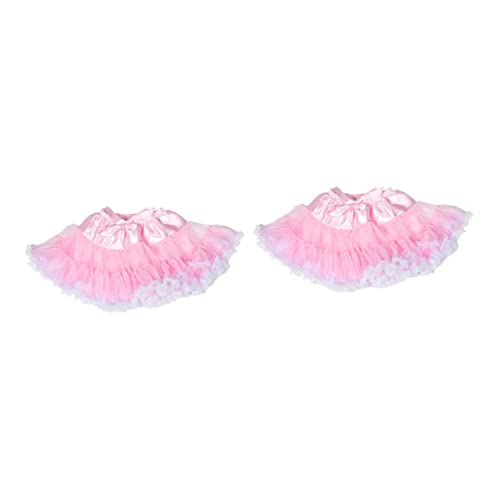 GALPADA 2 Stück Tutus Für Mädchen 4–6 Rock Für Kinder Tüllröcke Kleinkind Cheerleader Outfit Tutu Kleider Für Kleinkinder Mädchen Kleinkindkostüm Kleinkindkleid Kinder Tutu Rosa von GALPADA