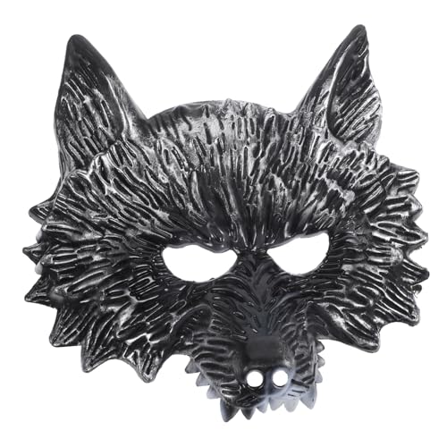 GALPADA 2 Stück Wolfsmaske Halloween Maske Halloween Dekoration Halloween Zubehör Tiermasken Gruselige Tiermaske Wolfskopfbedeckung Halloween Kostüm Halloween Kleidung von GALPADA