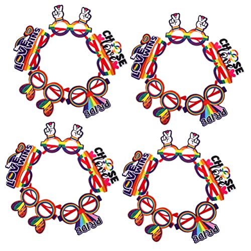 GALPADA 20 Stk Partybrille Neuartige Brillen Lgbtq-brille Retro-brille Karnevalsparty Requisiten Party-kostüm-kit Regenbogen-partyzubehör Trendige Brille Maskenbrillen Gefühlt von GALPADA