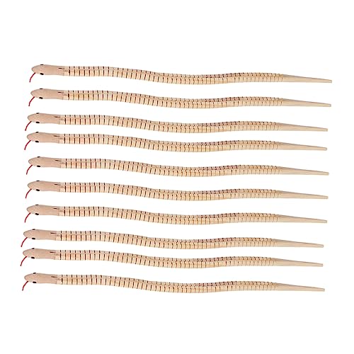 GALPADA 20 Stück Teiliges Flexibles Holz Schlangenspielzeug Realistische Bewegliche Gelenke Gruseliges Partyzubehör für Halloween Mitgebsel und Dekoration GALPADA 20 Stück Teiliges Flexibles Holz Schlangenspielzeug Realistische Bewegliche Gelenke Gruseliges Partyzubehör für Halloween Mitgebsel und Dekoration von GALPADA