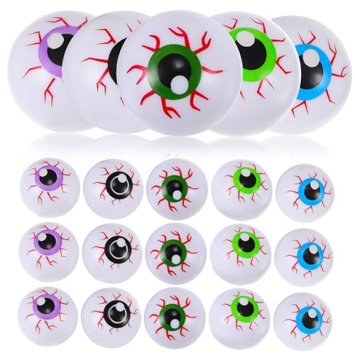 GALPADA 20 Stück Teiliges Halloween Deko Elastische Kunststoff Augäpfel Langlebig Sicher PP Material Lustige Partydeko für Gruselige Halloween Atmosphäre GALPADA 20 Stück Teiliges Halloween Deko Elastische Kunststoff Augäpfel Langlebig Sicher PP Material Lustige Partydeko für Gruselige Halloween Atmosphäre von GALPADA