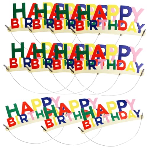 GALPADA 20 Stück Teiliges Kindergeburtstagsparty Bunte Partyhüte mit Happy Birthday Haargummi Leichte Bequeme Kopfbedeckung für Jungen und Mädchen Geburtstag GALPADA 20 Stück Teiliges Kindergeburtstagsparty Bunte Partyhüte mit Happy Birthday Haargummi Leichte Bequeme Kopfbedeckung für Jungen und Mädchen Geburtstag von GALPADA