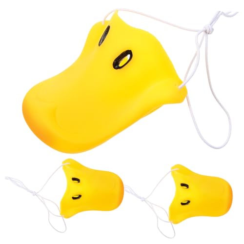 GALPADA 21 Stk Entennase Tierkopfmasken Schnabel Kettensäge falsches Nasenkostüm Anzieh-Enten-Requisiten halloween kostün costume de halloween spielzeug Cosplay-Nase Ankleiden Vinyl Yellow von GALPADA