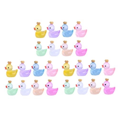 GALPADA 24 Stück Teiliges Mini Enten Figuren aus Langlebigem Resin Leuchtende Nachtlicht Dekoration mit Detailreichen Realistischen Miniatur Skulpturen für Garten Auto Puppenhaus und GALPADA 24 Stück Teiliges Mini Enten Figuren aus Langlebigem Resin Leuchtende Nachtlicht Dekoration mit Detailreichen Realistischen Miniatur Skulpturen für Garten Auto Puppenhaus und von GALPADA