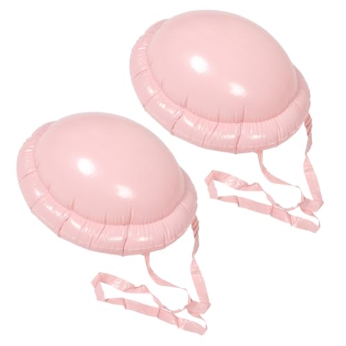 GALPADA 2St Aufblasbarer Bauch Kopfschmuckringe Zubehör Schläger Retro-Brosche party zubehör aufblasbare figuren Schwangerer falscher Bauch Künstlicher Schwangerschaftsbauch PVC Rosa von GALPADA