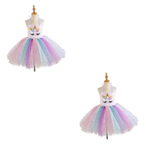 GALPADA 2St Mädchenröcke paillettenkleid kinder carnival costume girl einhornkleidmädchen Tutu-Rock für Mädchen Mädchen-Tutu Tutu-Kleid mit Einhorn-Pailletten Cosplay-Kleidung von GALPADA