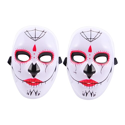 GALPADA 2St Maske Dämonengesichtsabdeckung Halloween hallowen masks mask kinder mask horror mask terrifier mask realistic mask children mask scary mask Umweltschutz-PVC Weiß von GALPADA