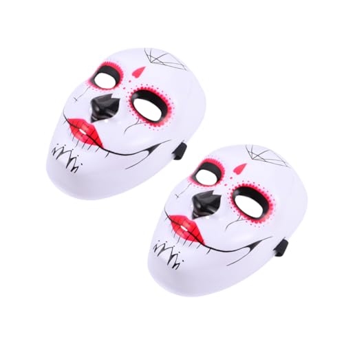 GALPADA 2St Maske halloween mask hallowen masks children mask mask kinder mask horror mask terrifier mask Halloween-Requisiten Dämonengesichtsabdeckung Umweltschutz-PVC Weiß von GALPADA