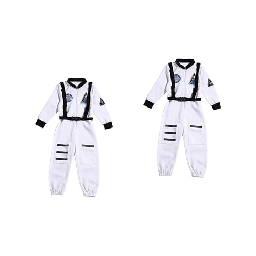 GALPADA 2st Cosplay Zum Kindertag Kinderkommode Spielhauskostüm Astronautenanzug Für Jungen Astronauten-overall Weiß von GALPADA