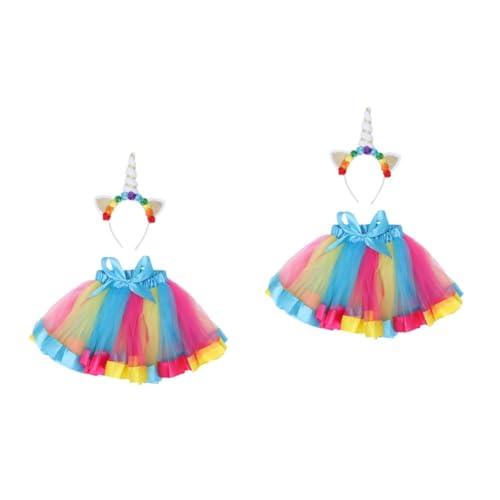 GALPADA 2st Einhornkleid Tutu-kleider Für Mädchen Mädchen-tutu Kinderkostüm Outfit Für Mädchen Tutu-rock Für Mädchen Mädchen-outfit Kostüme Für Mädchen Einhorn-partykleid Blue von GALPADA