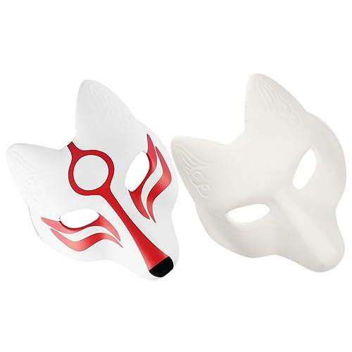 GALPADA 2st Fuchs Maske Cosplay-maske Maskerade Fuchsmasken Halloween-kostüme Für Kinder Weiße Maskerademaske Tiermasken Für Kinder Halloween-masken Für Erwachsene Masken Für Maskerade Eva von GALPADA