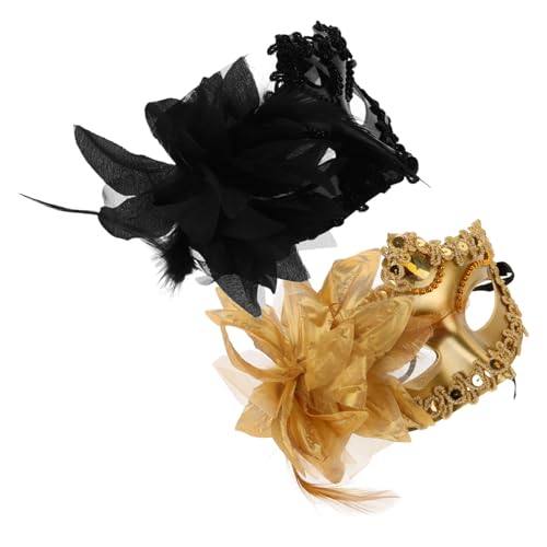 GALPADA 2st Halbe Gesichtsmaske Weißes Halloween Maskenparty Dekorationen Gruselige Halloween-maske Maskerade Ball Frauen Party-cosplay Paare Maskerade Für Maskeradeparty Für Plastik von GALPADA