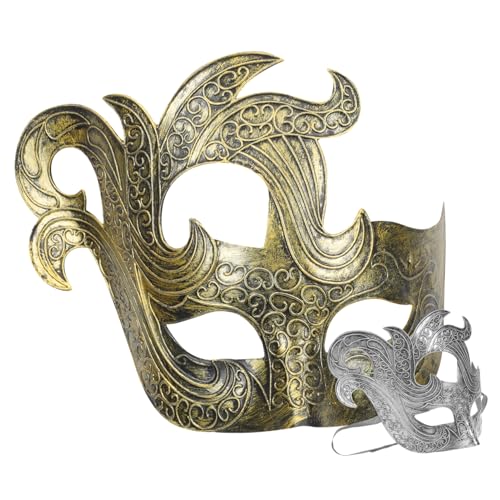 GALPADA 2st Halloween-maske Karneval Maskerade Einfach Gestaltete Maske Maskerade-jahrgang Venezianische Partymasken Ballparty-kostüm Trendiges Dekor Halloweenkostüm Outdoor-dekor Plastik von GALPADA