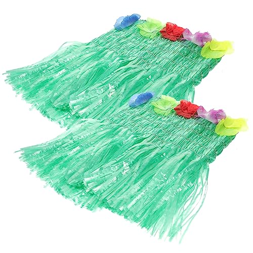 GALPADA 2st Hawaiianisches Röhrenoberteil Hawaiianische Kleider Für Damen Luau-tanzkostüm Hawaiianische Party-foto-stütze Hawaiianisches Brustkostüm Luau-partykleidung Green Plastik von GALPADA