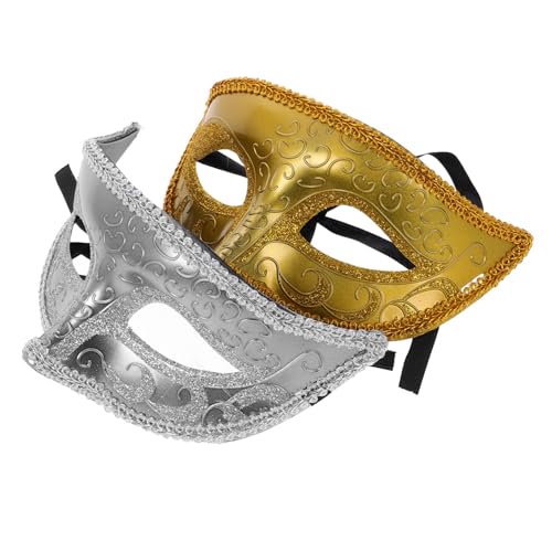 GALPADA 2st Plastikmaske Venezianische Maske Für Männer Weibliche Maske Maskerade-maske Für Frauen Lustige Halloween-maske Halbmaske Halloween Dekorationen Für Maskerade-partys von GALPADA