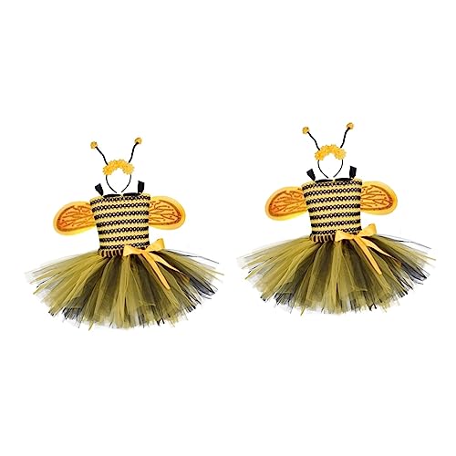 GALPADA 2st Röcke Für Mädchen Mädchenkleidung Bienenantennen-stirnband Bienen-cosplay-kleid Kinder-bienen-stirnband Kleinkinderkleidung Für Mädchen Kinderkostüme Tutu-rock Für Kinder von GALPADA