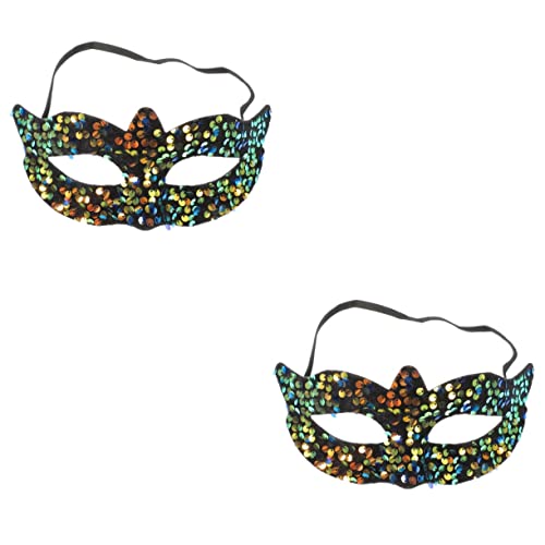 GALPADA 2st Spitze Maske Mit Pailletten Karnevalsmasken Tanzparty-maske Kostüm Maske Prom Ball Spitzenmasken Maske Für Maskeradeparty Für Frauen Maskerademaske Für Männer Pvc Golden von GALPADA