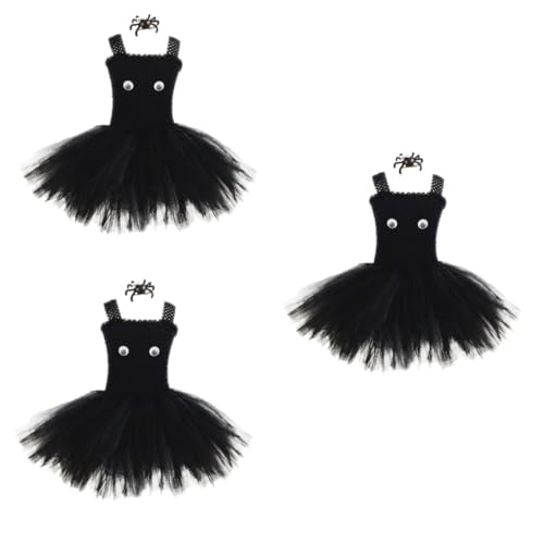 GALPADA 3 Sets Ärmelloser Anziehrock Halloween Kinder Outfits Haarspangen Für Mädchen Tutu Kleider Für Mädchen Modisches Design Mädchenkleider Mädchen Outfits Tutu Kleid Mit von GALPADA