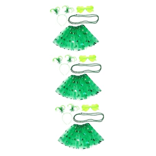 GALPADA 3 Sets Festival Rock Outfit St Patricks Day Kopfschmuck Grün Dekorationen Patrick Day Party Ornament St Patricks Day Kostümzubehör St Patricks Day Partygeschenke Aus Polyester von GALPADA