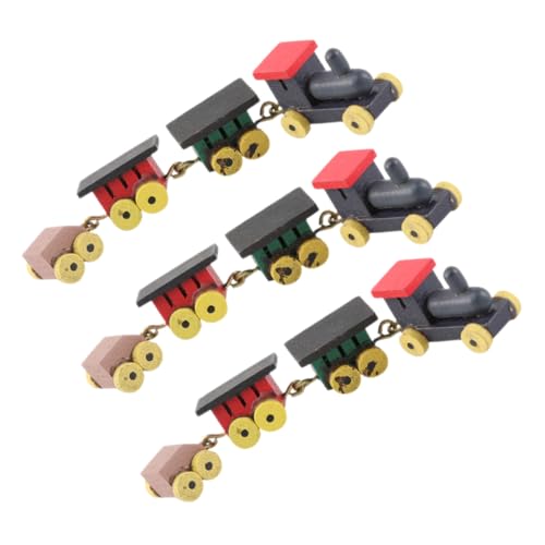 GALPADA 3 Stück Miniatur Holz Zug Modell Bunte Puppenhaus Dekoration Handgefertigt Langlebig als Geschenk für Sammler GALPADA 3 Stück Miniatur Holz Zug Modell Bunte Puppenhaus Dekoration Handgefertigt Langlebig als Geschenk für Sammler von GALPADA