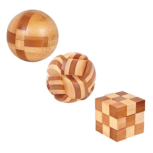 GALPADA 3 Stück Teiliges Ming Lock Puzzle Intellektuelles Knobelspiel Kreativität und Geschicklichkeit für Schadstofffrei und Hautfreundlich GALPADA 3 Stück Teiliges Ming Lock Puzzle Intellektuelles Knobelspiel Kreativität und Geschicklichkeit für Schadstofffrei und Hautfreundlich von GALPADA