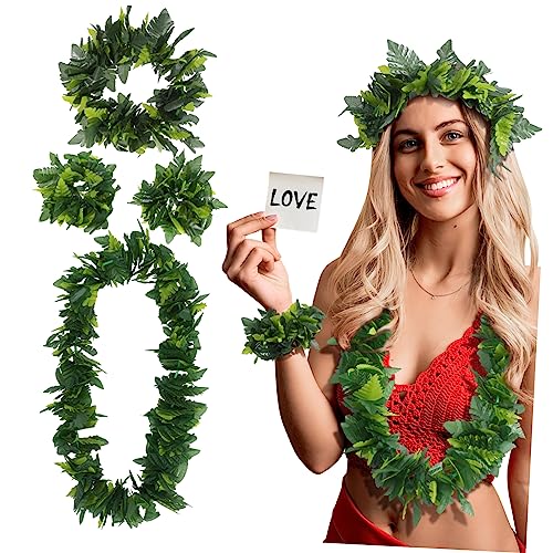 GALPADA 32 Stück 1 Luau Partydekorationszubehör Blumen-Kit hawaiianisches Armband reiseaccessoires festival zubehör Dekorationen für Poolpartys Künstliche Blätter hawaiianische Girlande von GALPADA