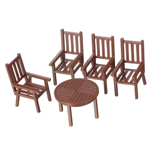 GALPADA Kleiner Tisch Stuhl für Puppenhaus 3 Stück Möbelset Kinder Spielzeug Miniaturmöbel Spielhaus Zubehör GALPADA Kleiner Tisch Stuhl für Puppenhaus 3 Stück Möbelset Kinder Spielzeug Miniaturmöbel Spielhaus Zubehör von GALPADA