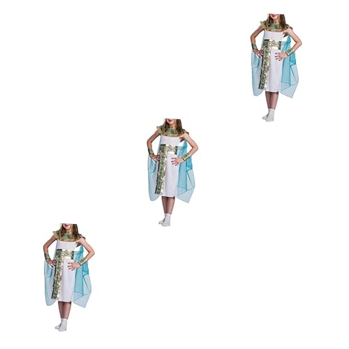 GALPADA 3St Bühnenkostüm für Kinder prinzessin kleidung ägyptische Tracht Prinzessinnen-Outfit Prinzessin verkleiden Cosplay-Königin-Kleidung Cosplay-Zubehör Kinderbedarf von GALPADA