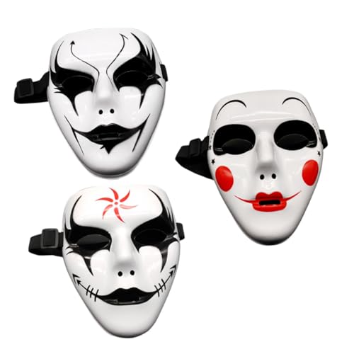 GALPADA 3St Party-Maske Clown- Halloween-Kostümmaske leere männliche Kostümmaske Halloween-Party- halloween masken halloweenmaske Halloween-Masken dekorative Maske Plastik von GALPADA